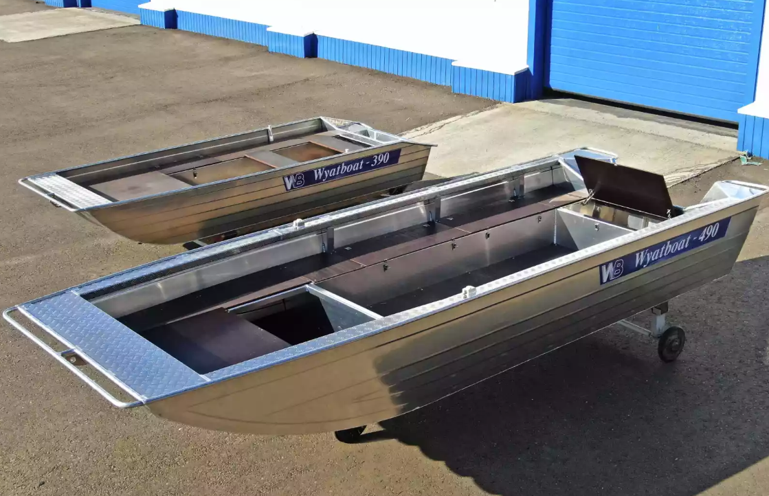 Алюминиевая лодка Wyatboat-490 Jonboat в Долгопрудном