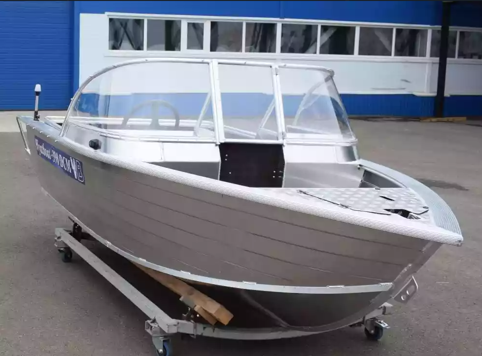 Алюминиевая лодка Wyatboat-390 DCM Увеличенный борт в Долгопрудном