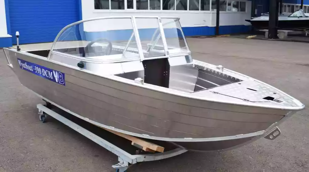 Алюминиевая лодка Wyatboat-390 DCM Увеличенный борт в Долгопрудном