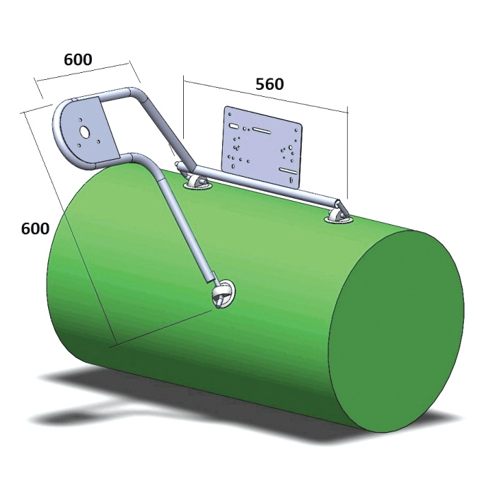 Стойка рулевая с креплением на баллон надувной лодки 25мм в Долгопрудном