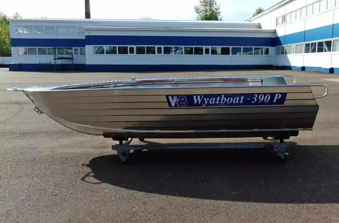 Алюминиевая лодка Wyatboat-390РМ увеличенный борт в Долгопрудном