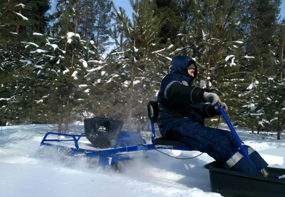 Мотобуксировщик толкач Альбатрос-XL8 с модулем. С фарой, тележки в Долгопрудном