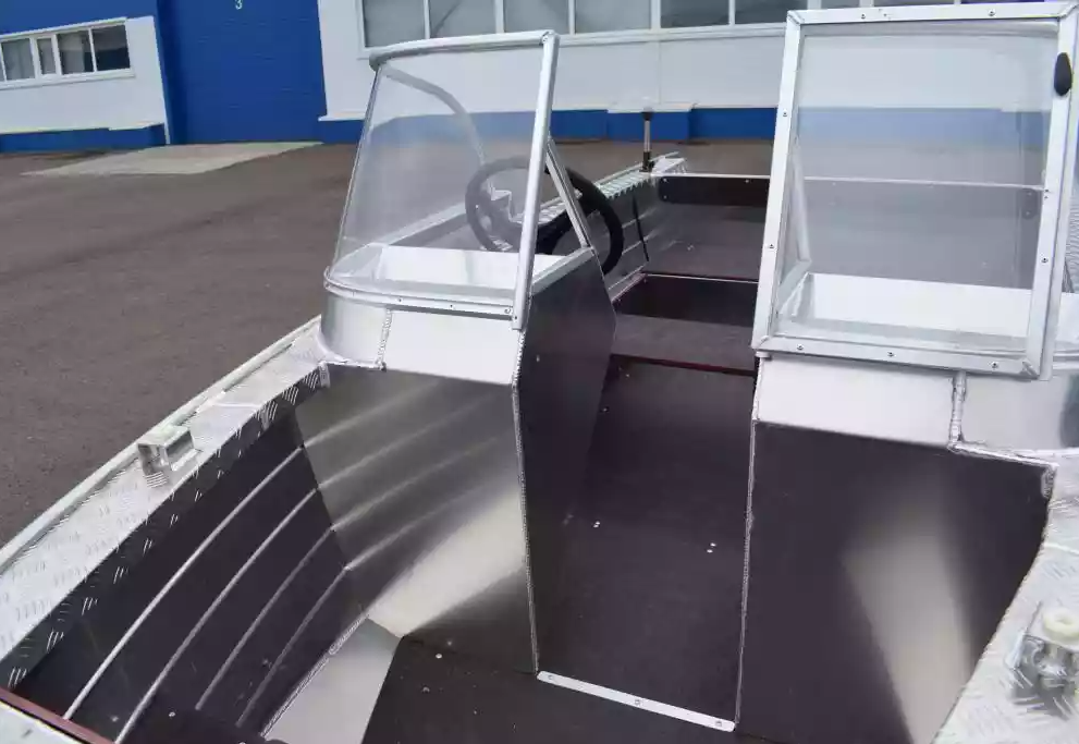 Алюминиевая лодка Wyatboat-390 DCM Увеличенный борт в Долгопрудном