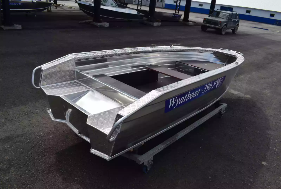 Алюминиевая лодка Wyatboat-390Р Увеличенный борт в Долгопрудном