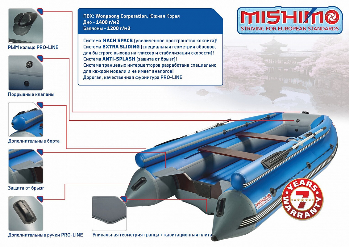 Лодка MISHIMO FAMILY LITE DF 390 в Долгопрудном
