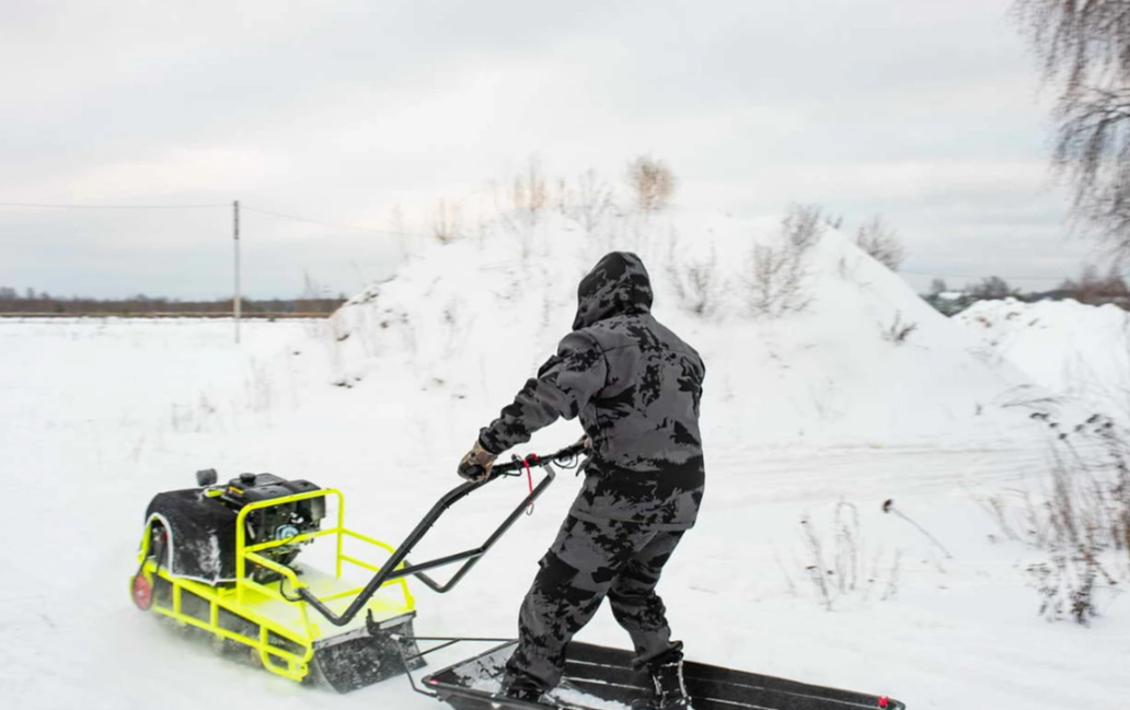 Мотобуксировщик Бурлак ХОЗЯИН-1 (капот ткань) в Долгопрудном