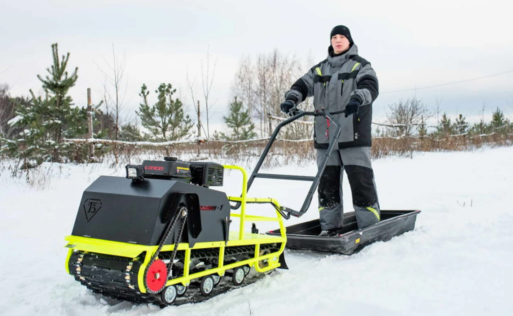 Мотобуксировщик Бурлак ХОЗЯИН-1 (капот ткань) в Долгопрудном