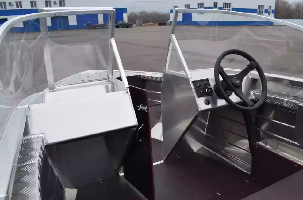 Алюминиевая лодка Wyatboat-390 DCM Увеличенный борт в Долгопрудном