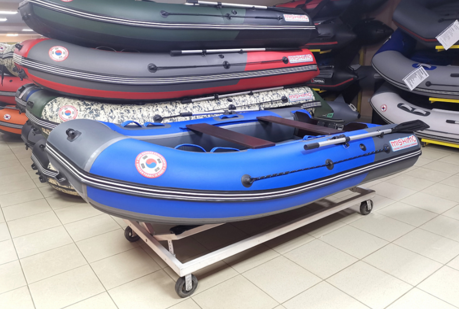 КОМПЛЕКТ Лодка MISHIMO PRO 350 + ЛОДОЧНЫЙ МОТОР MARLIN MP 9.9 (20) AMHS PRO в Долгопрудном