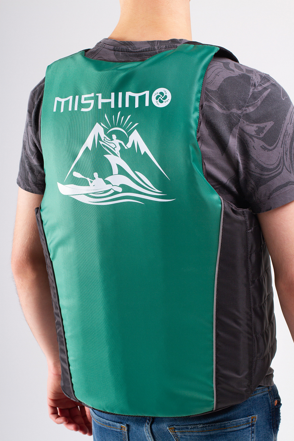 Жилет спасательный MISHIMO PRO Премиум качества Черно-зеленый в Долгопрудном