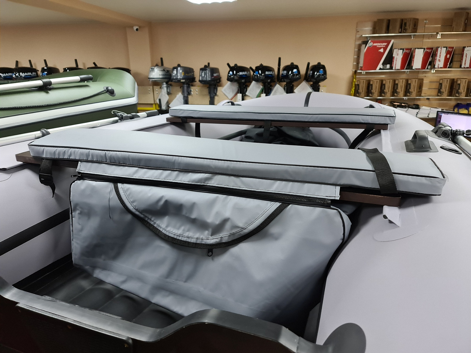 КОМПЛЕКТ МЯГКИХ НАКЛАДОК С СУМКОЙ ДЛЯ ЛОДОК 110Х20 СЕРЫЙ в Долгопрудном