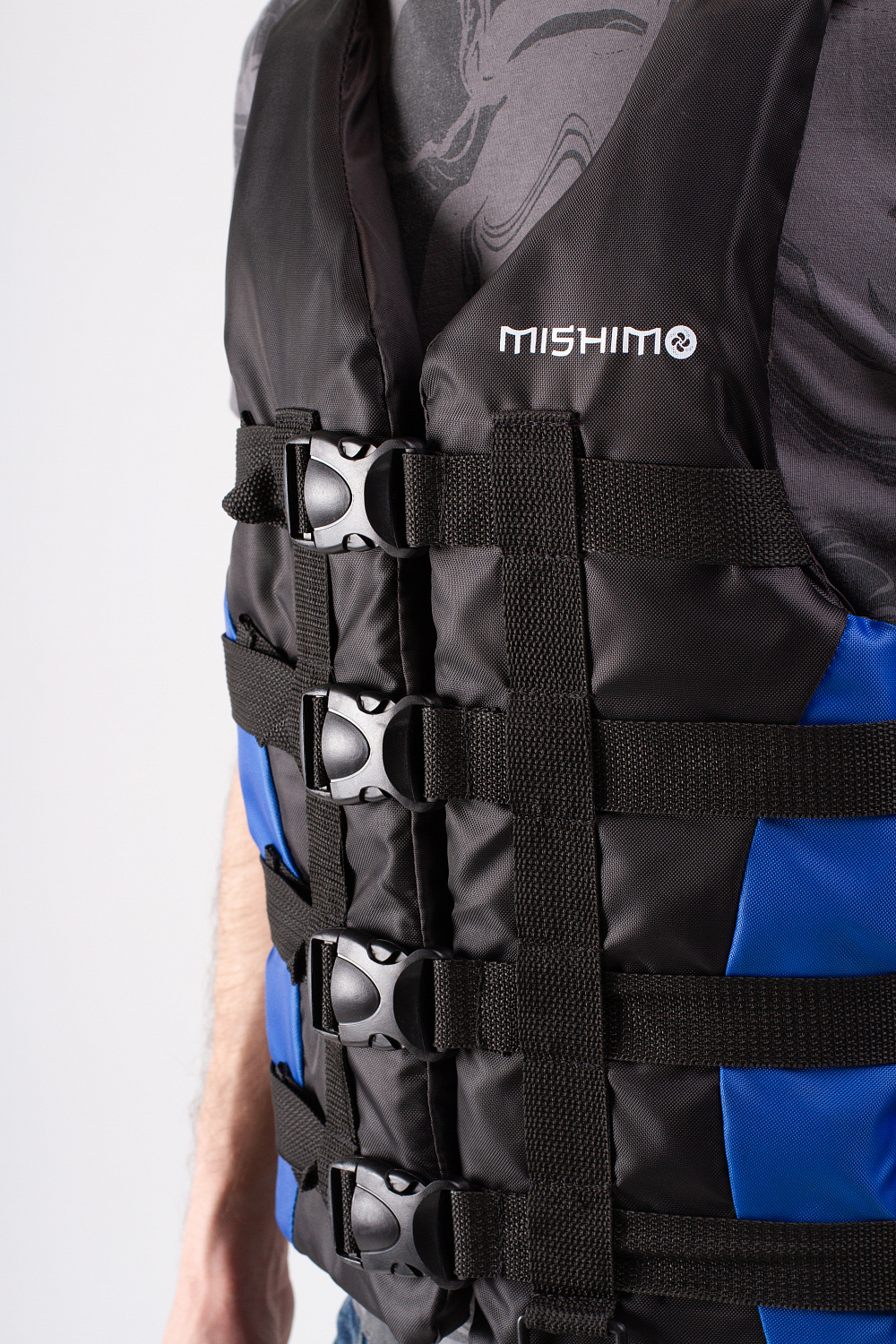 Жилет спасательный MISHIMO PRO Премиум качества Черно-синий в Долгопрудном